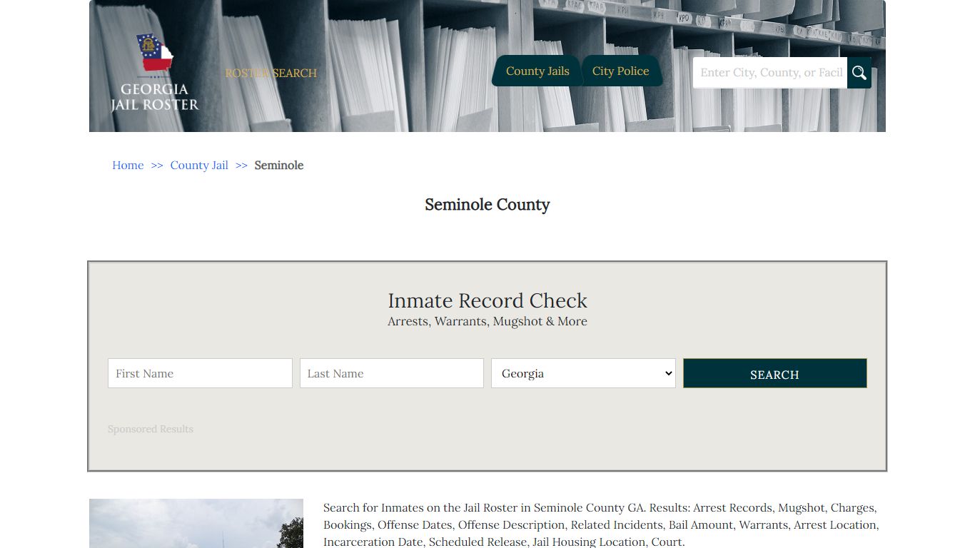 Seminole County - Georgia Jail Inmate Search