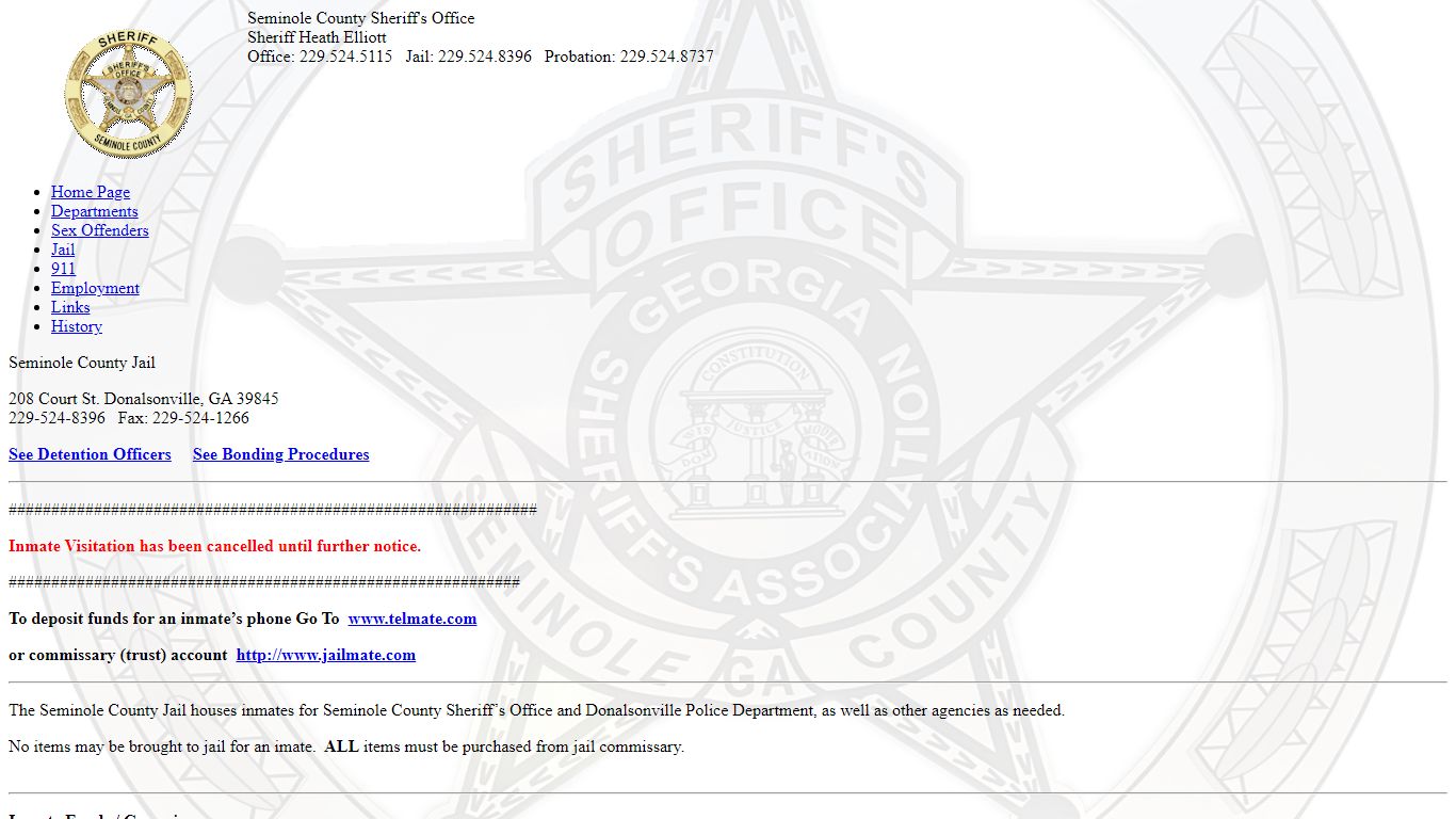 Seminole County Sheriff's Office - Seminole County GA Sheriff Office