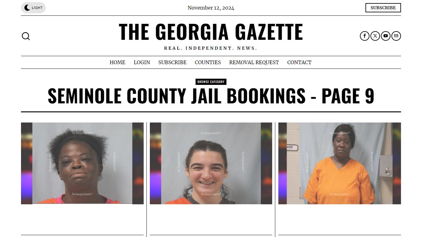 Seminole County Jail Bookings - The Georgia Gazette